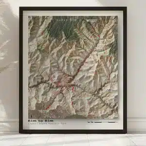 rim to rim grand canyon map