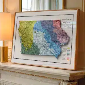 vintage iowa map