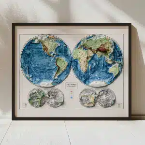 World map wall art
