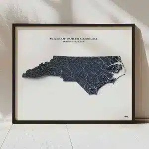 North Carolina Hydrological Map