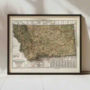 road atlas map of montana